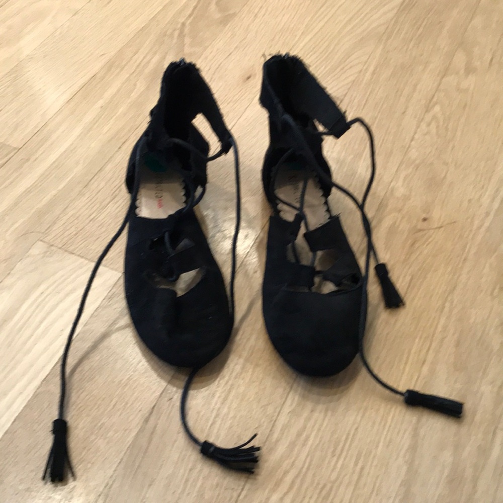 Black ultra suede shoe